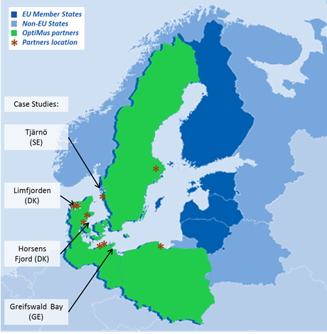 Map of BONUS OPTIMUS partners